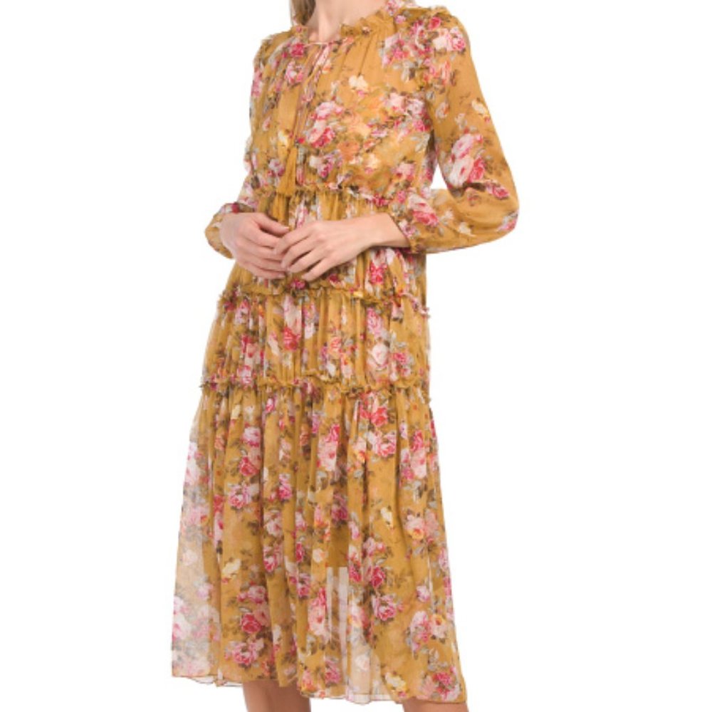 O.P.T. Felicity one pretty thing chiffon dress med